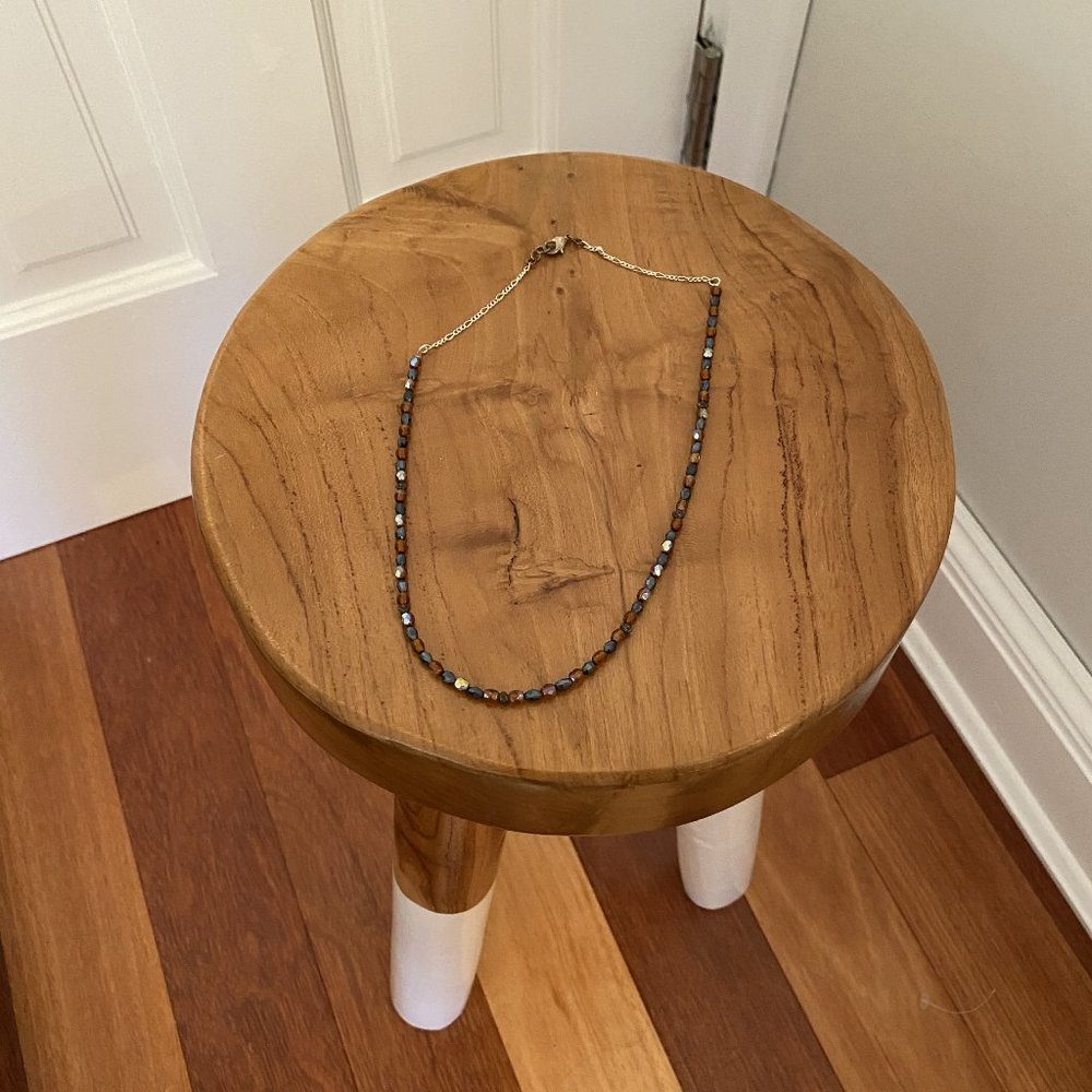 Earth tone color beaded necklace